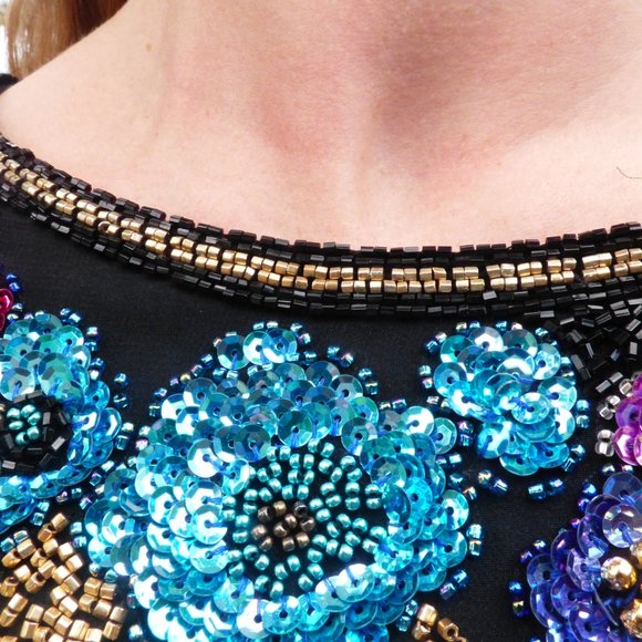 Vintage Fully Beaded/Sequined Top - Picture 10 of 17